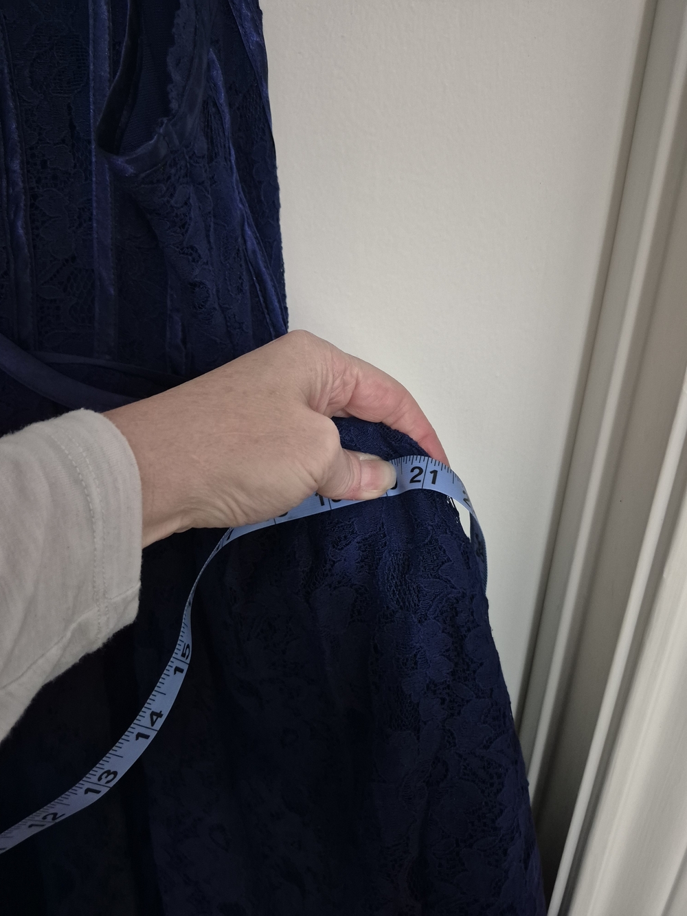torrid Navy Blue Lace Basque-Waist Mini Dress - Picture 8 of 8